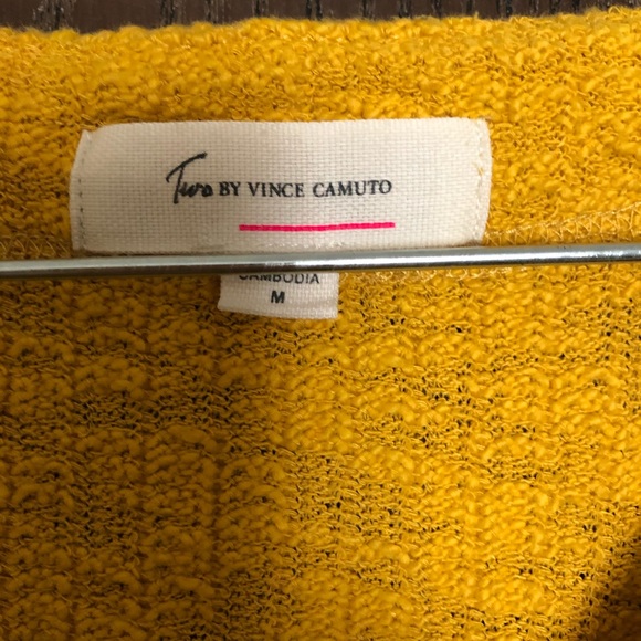 Turo by Vince Camuto yellow gold cropped cardigan size M - Picture 2 of 2